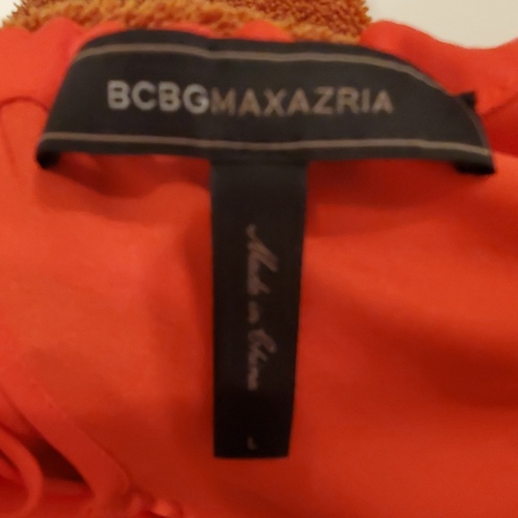 BCBGMaxAzria Poppy color asymmetrical dress - Picture 4 of 4